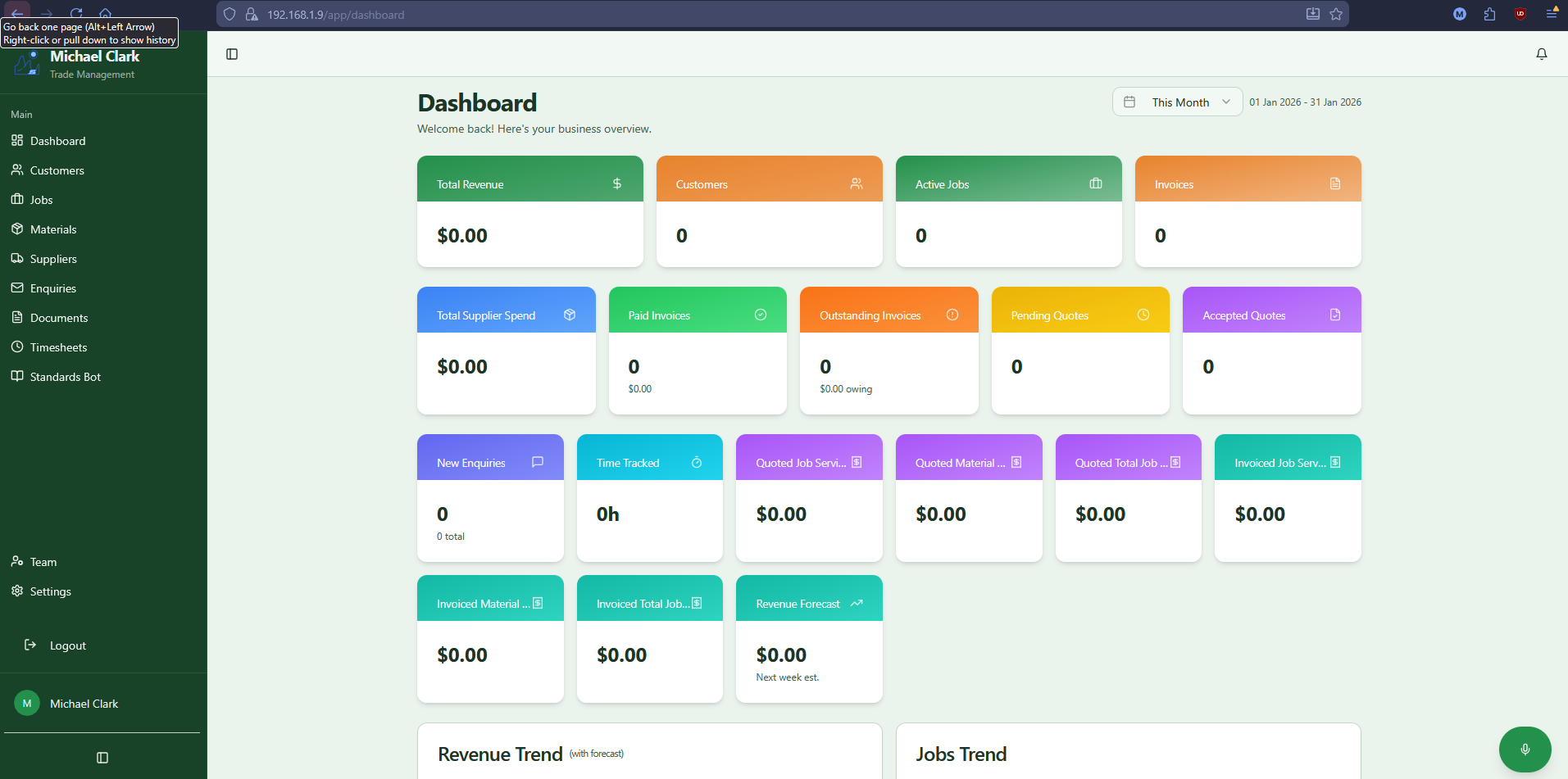 Evergreen Theme Preview